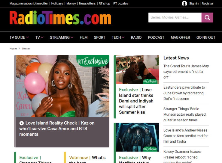 RadioTimes.com celebrates milestone with public poll of TV greats
